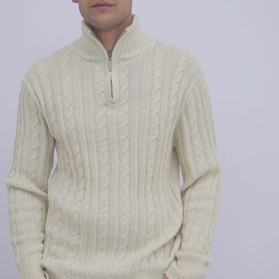 Herrenpullover aus Alpaka Wolle von QILLU