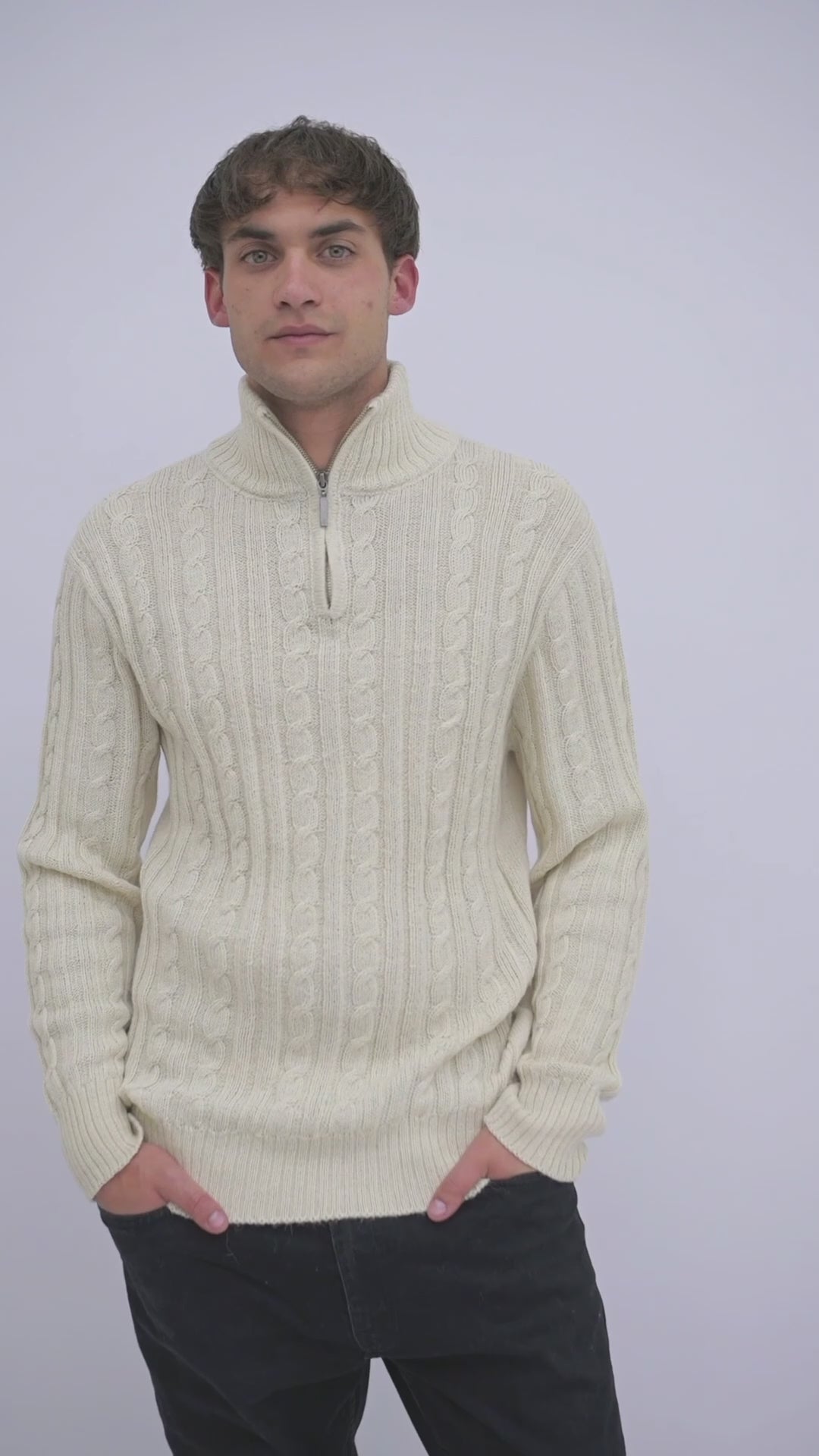 Herrenpullover aus Alpaka Wolle von QILLU