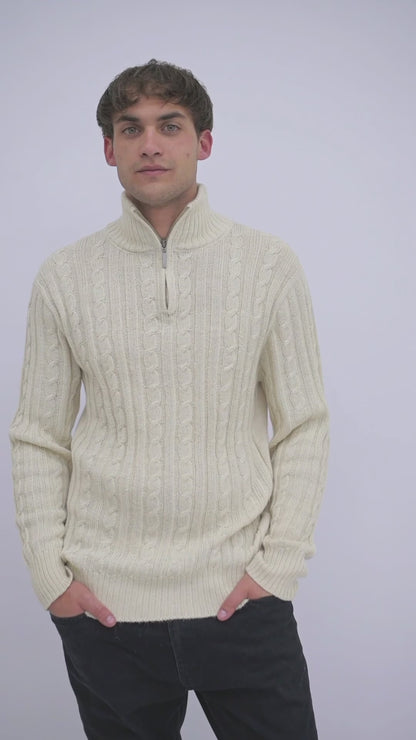 Herrenpullover aus Alpaka Wolle von QILLU