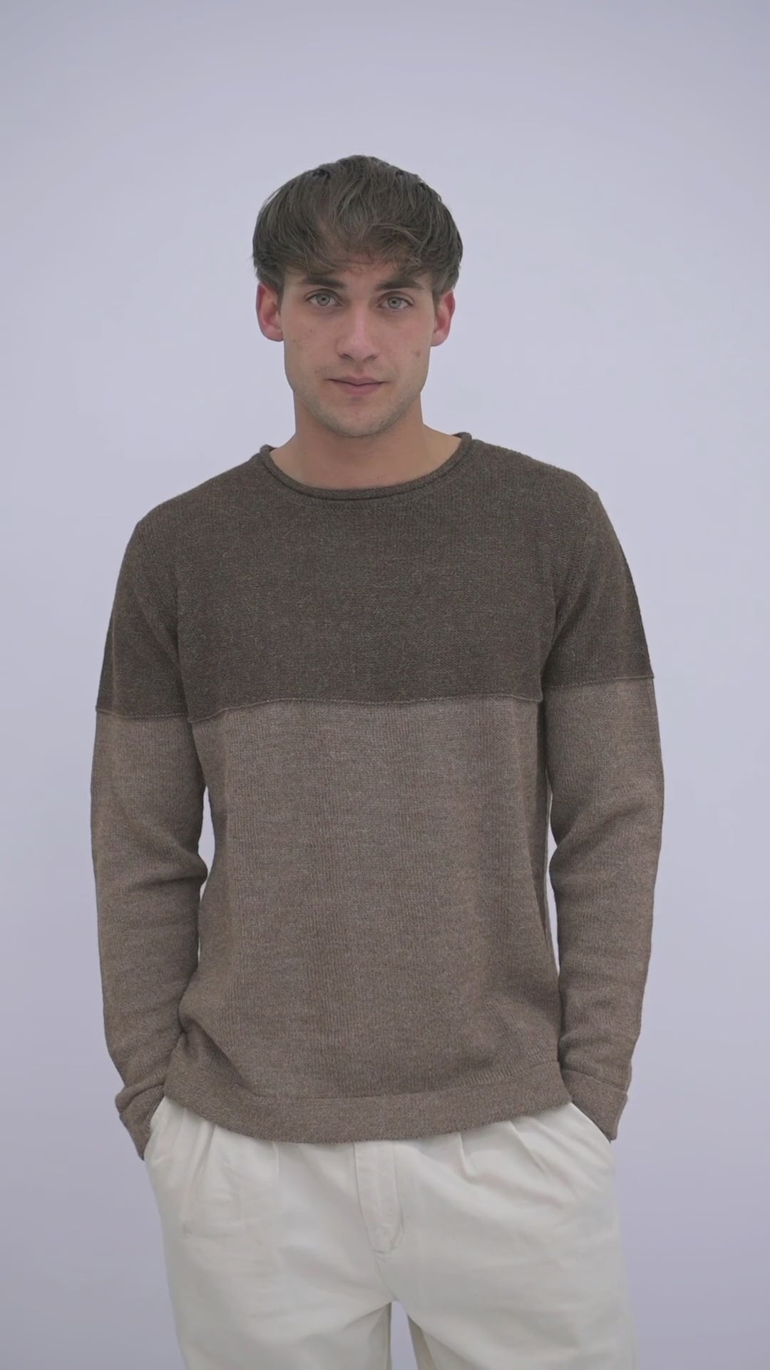 Herrenpullover aus Alpaka Wolle von QILLU