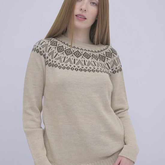 Damenpullover aus Alpaka Wolle von QILLU