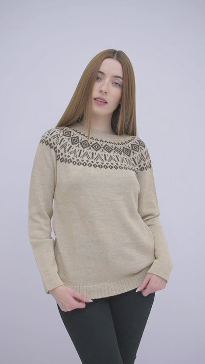 Damenpullover aus Alpaka Wolle von QILLU